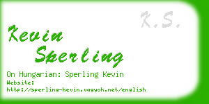 kevin sperling business card